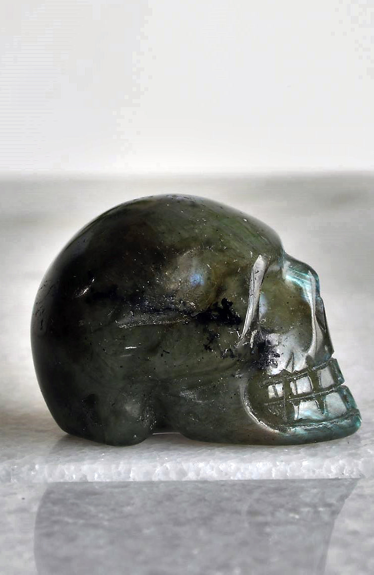 Labradorite Skull AA 40mm